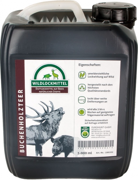 EuroHunt Buchenholzteer 2,5 ltr. / 3 kg, 2-fach gesiedet